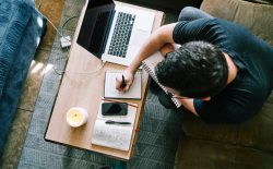 man at laptop working