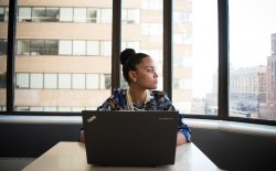 Woman Working on Laptop